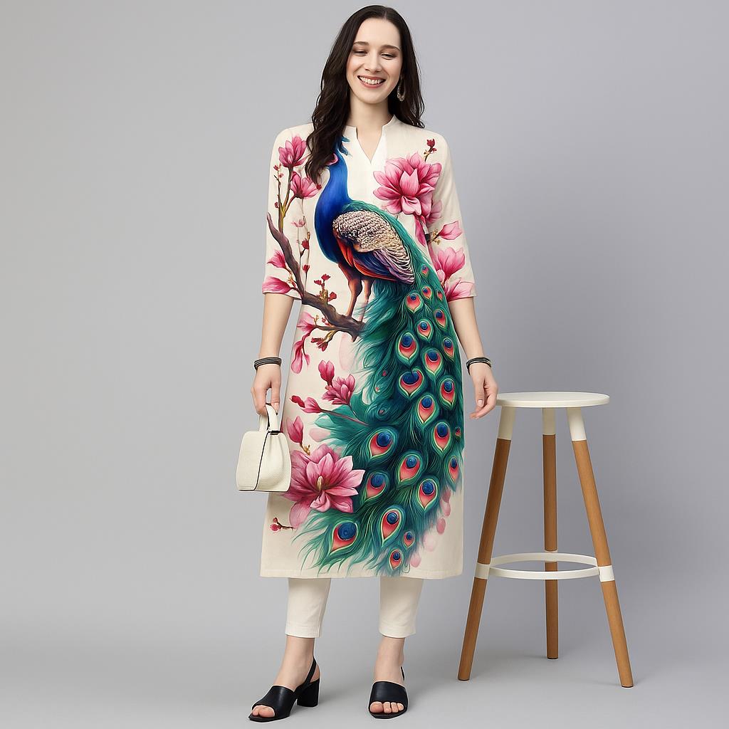 Ethnic Fashion Kurtis - Pauw Dames Kurt Casual Mode Jurk