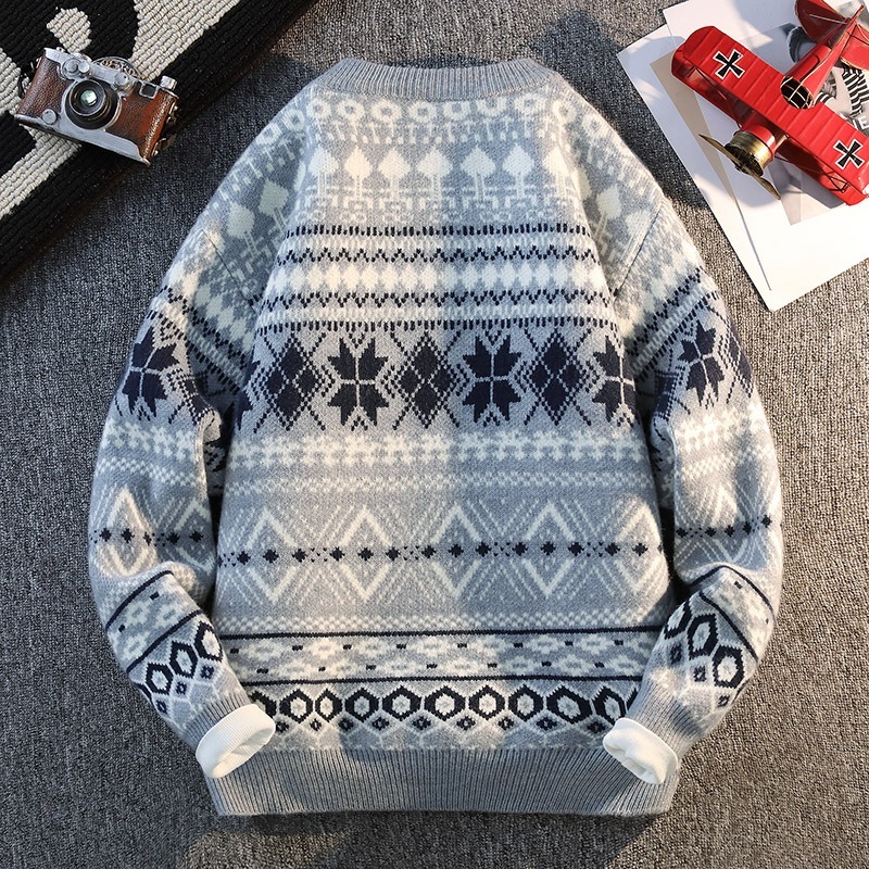 Ethnic Fashion Men - Herfst- en wintertrui voor heren, ronde