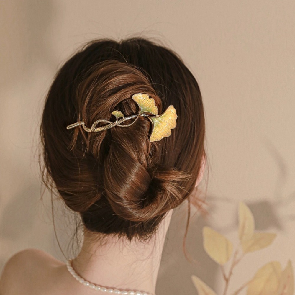 Ethnic Fashion Accessories - 1pc Mode Delicate Ginkgo Blad Haarspeld