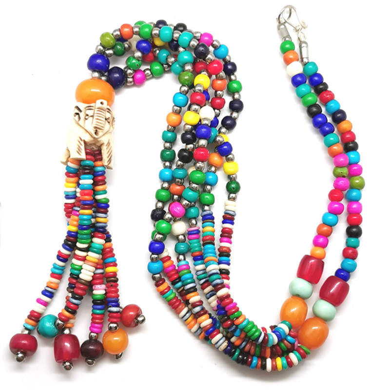 Ethnic Fashion Com - Tibetaanse Sieraden Rainbow Yak Bone Kralen