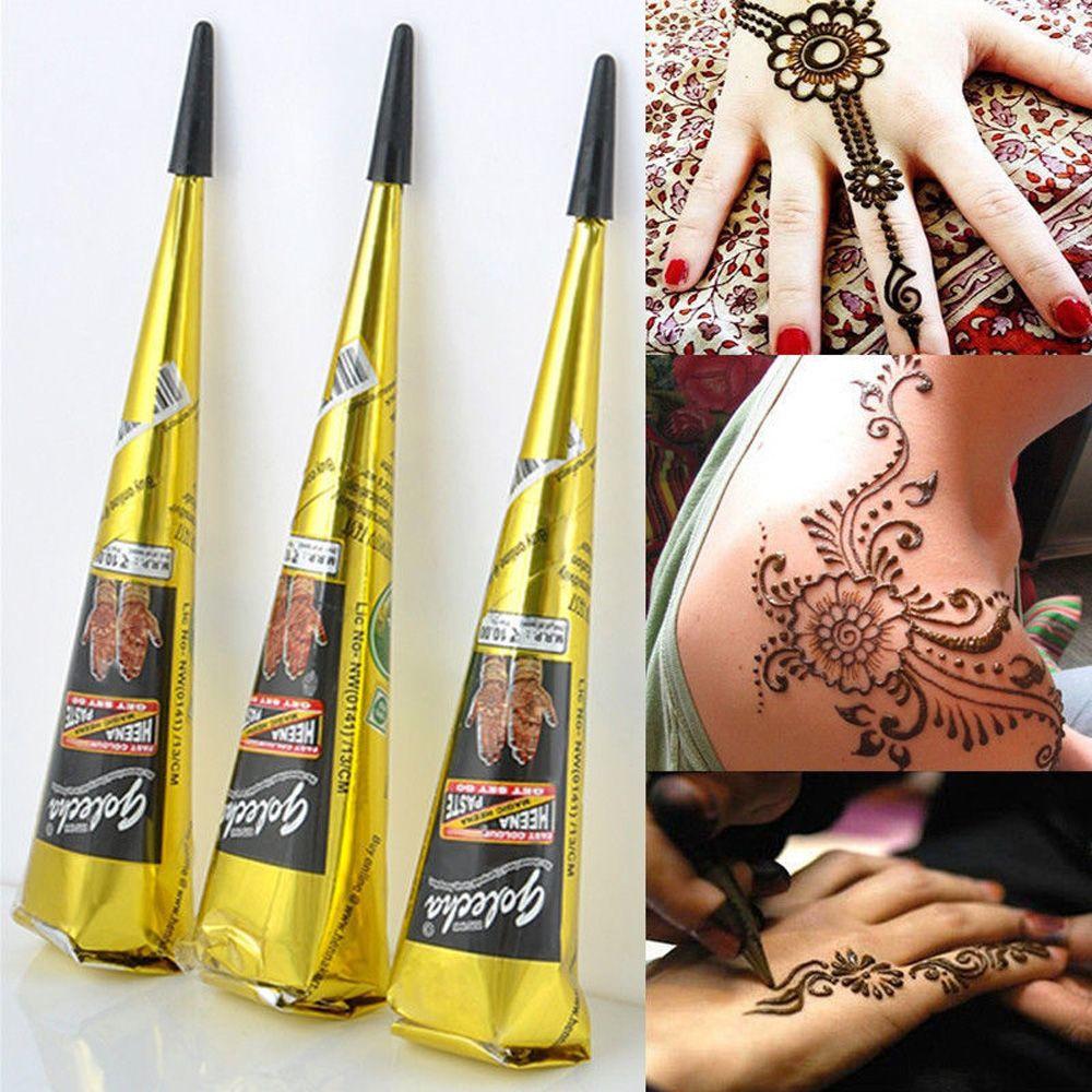 Ethnic Fashion India - Natuurlijke Tijdelijke Flash Tattoo Plakken Zwarte