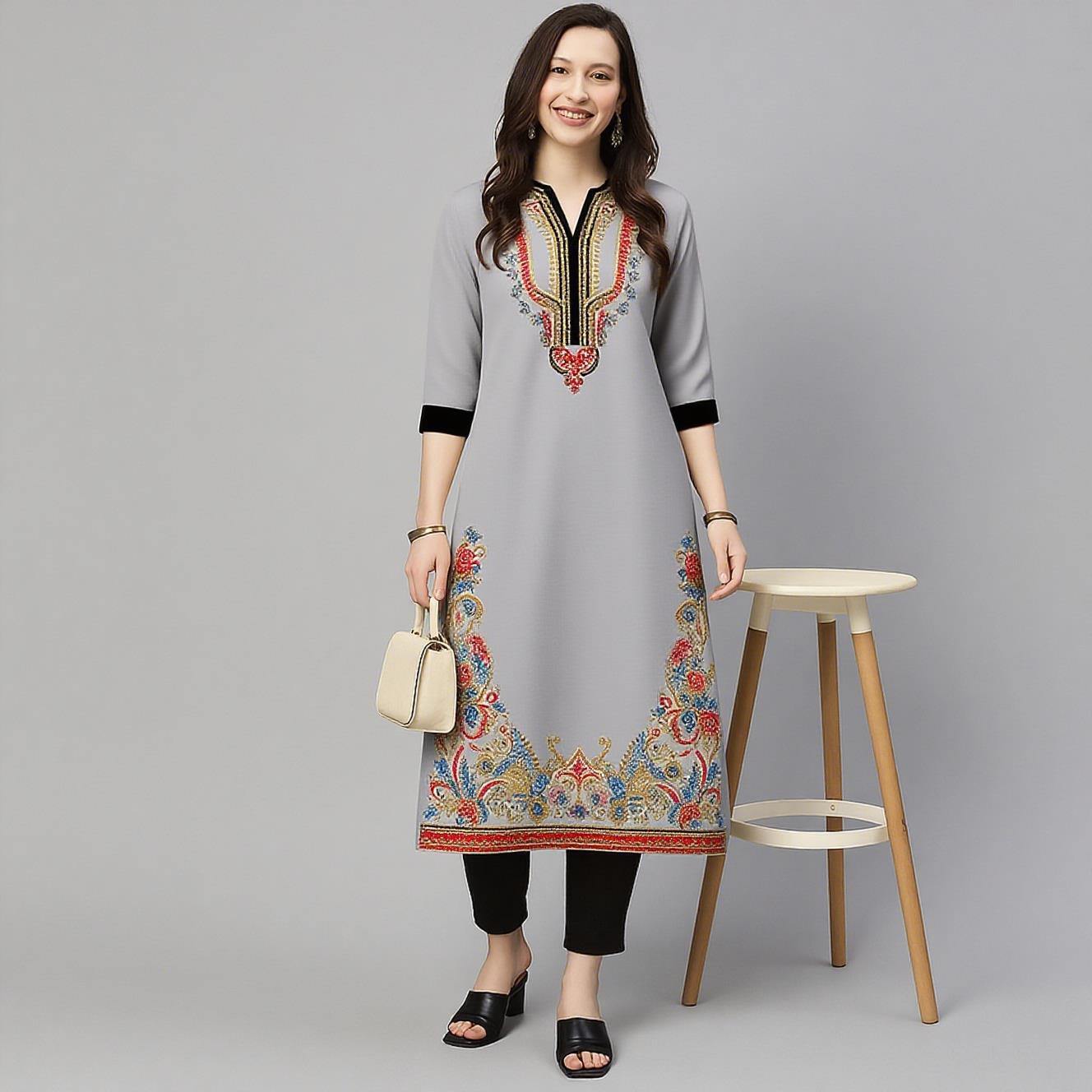 Ethnic Fashion Kurtis - Moslim Kurt dames casual mode jurk