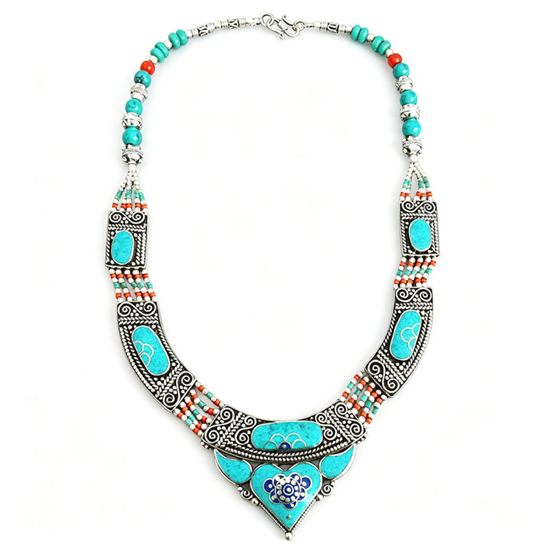 Ethnic Fashion Com - BOHO Vintage Kettingen Collectie Koper Ingelegd