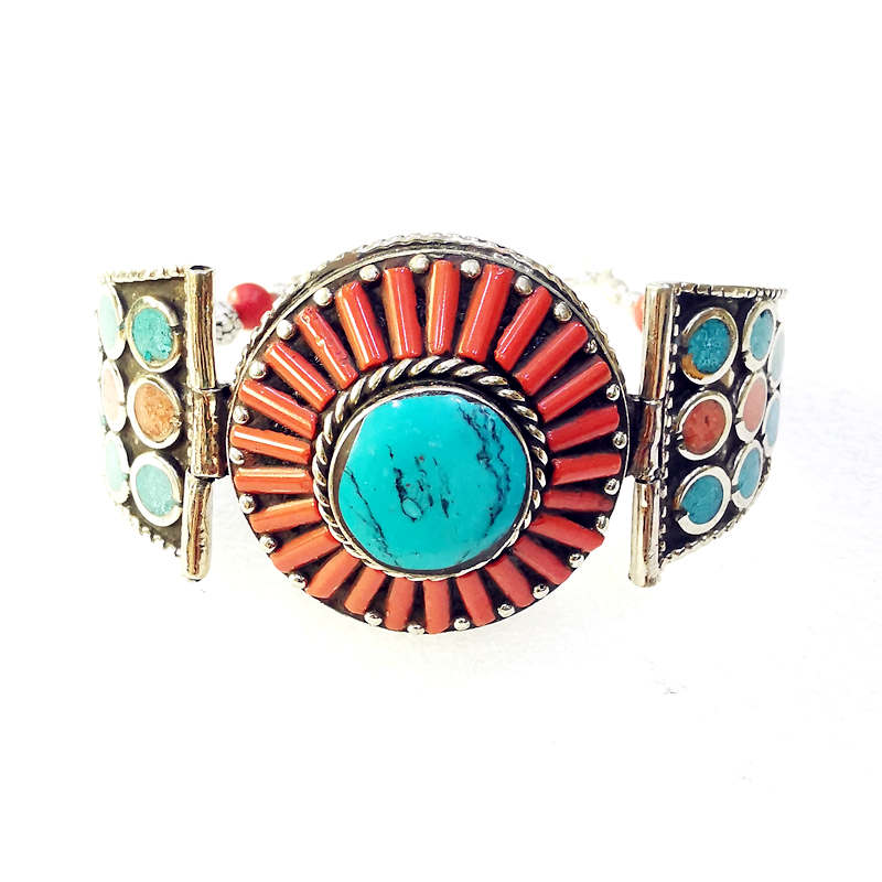Ethnic Fashion Com - Nepal vintage sieraden metalen mode-armbanden ingelegd