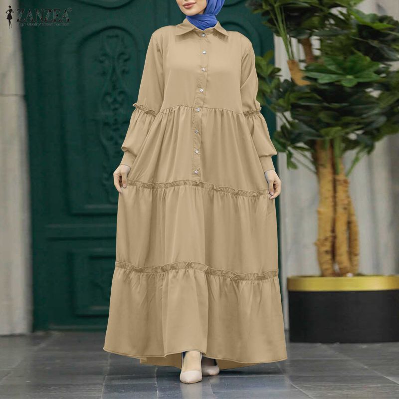 Abaya Modest Wear - ZANZEA Moslim Hijabis Bescheiden Lange Jurk