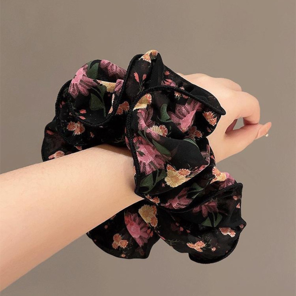 Ethnic Fashion Accessories - 1pc Fashion Vintage donkere bloemen chiffon