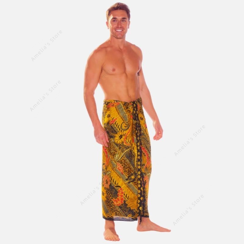 Batik Sarong Wrap - Sarongs Heren Sarong met traditioneel motief