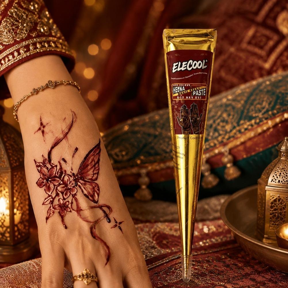 Ethnic Fashion India - Natuurlijke tijdelijke flash-tatoeagepasta Zwarte Henna Body