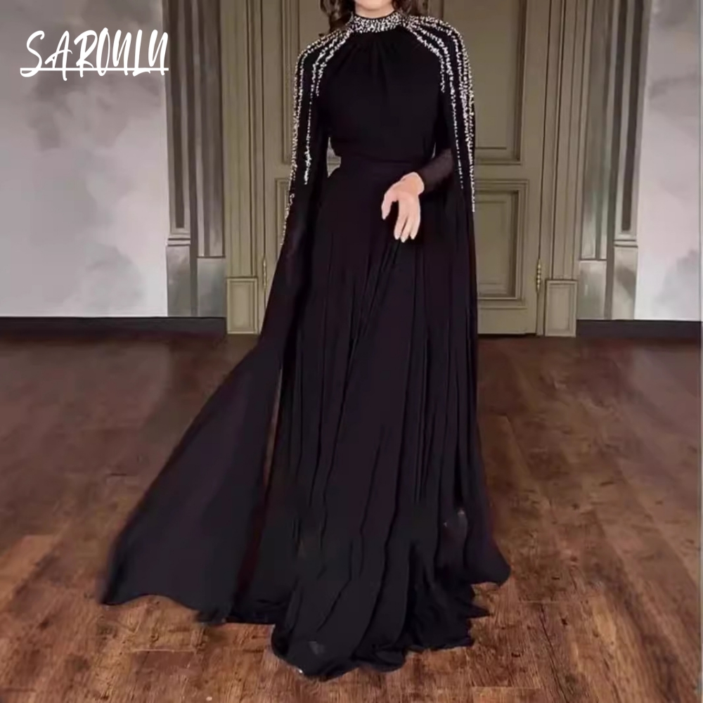 Abaya Modest Wear - Bescheiden Arabische Dubai avondjurk met lange