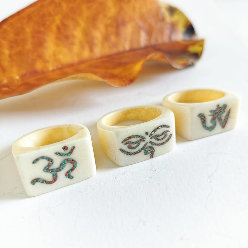 Ethnic Fashion Com - Tibetaanse Amulet Symbolen Ring voor Man