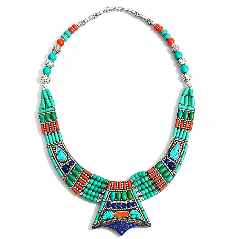 Ethnic Fashion Com - BOHO Vintage Kettingen Collectie Koper Ingelegd