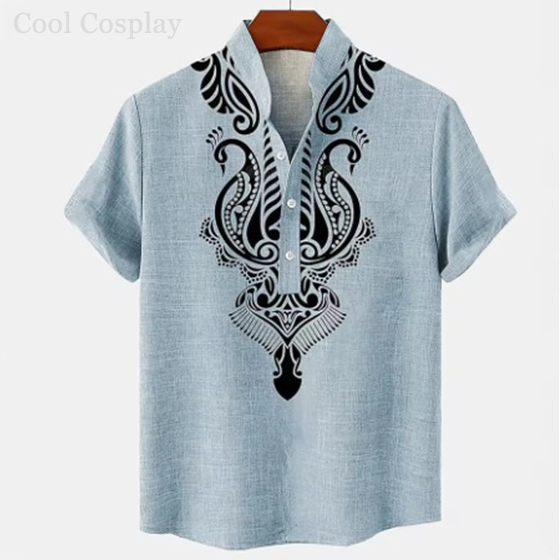 Mannelijke retro tops Henley-s - Ethnic Fashion Men recensie en prijs
