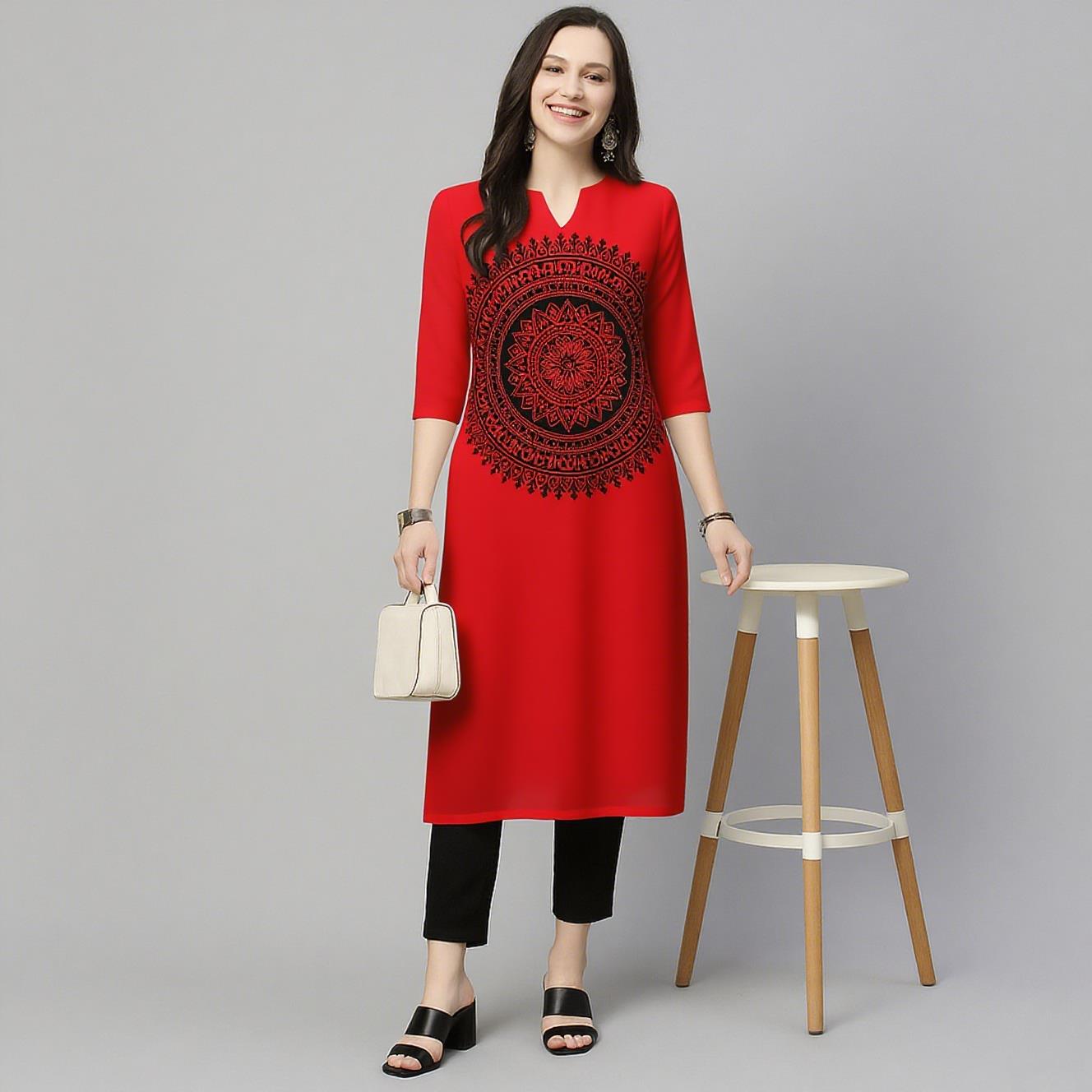 Moslim Kurt Bloemen Damesmode  - Ethnic Fashion Kurtis recensie en prijs