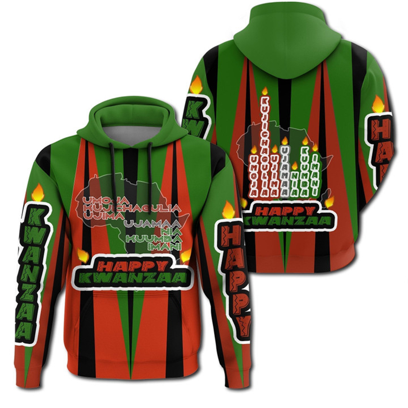 African Kwanzaa Hoodies 3D Pri - Y2K Ethnic Fashion recensie en prijs