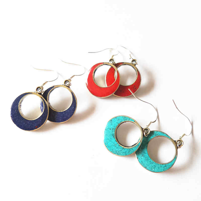Etnische vintage oorbel cirkel - Ethnic Fashion Com recensie en prijs