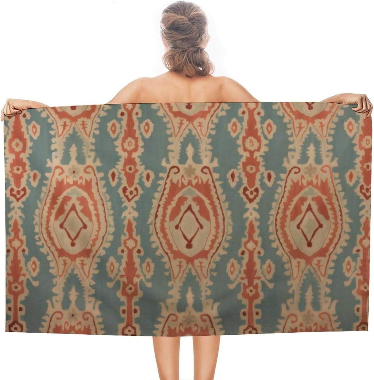 Strandhanddoeken met stofpatro - Ikat Woven Fabric recensie en prijs