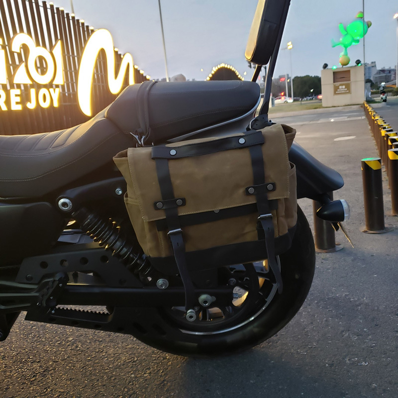 Vintage motorfiets zadeltas wa - Ethnic Fashion India recensie en prijs