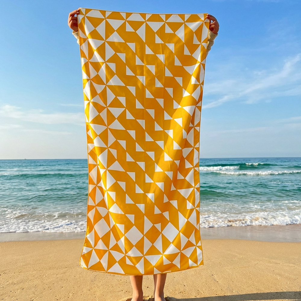 Strandlaken met oranje-blauwe  - Ikat Woven Fabric recensie en prijs