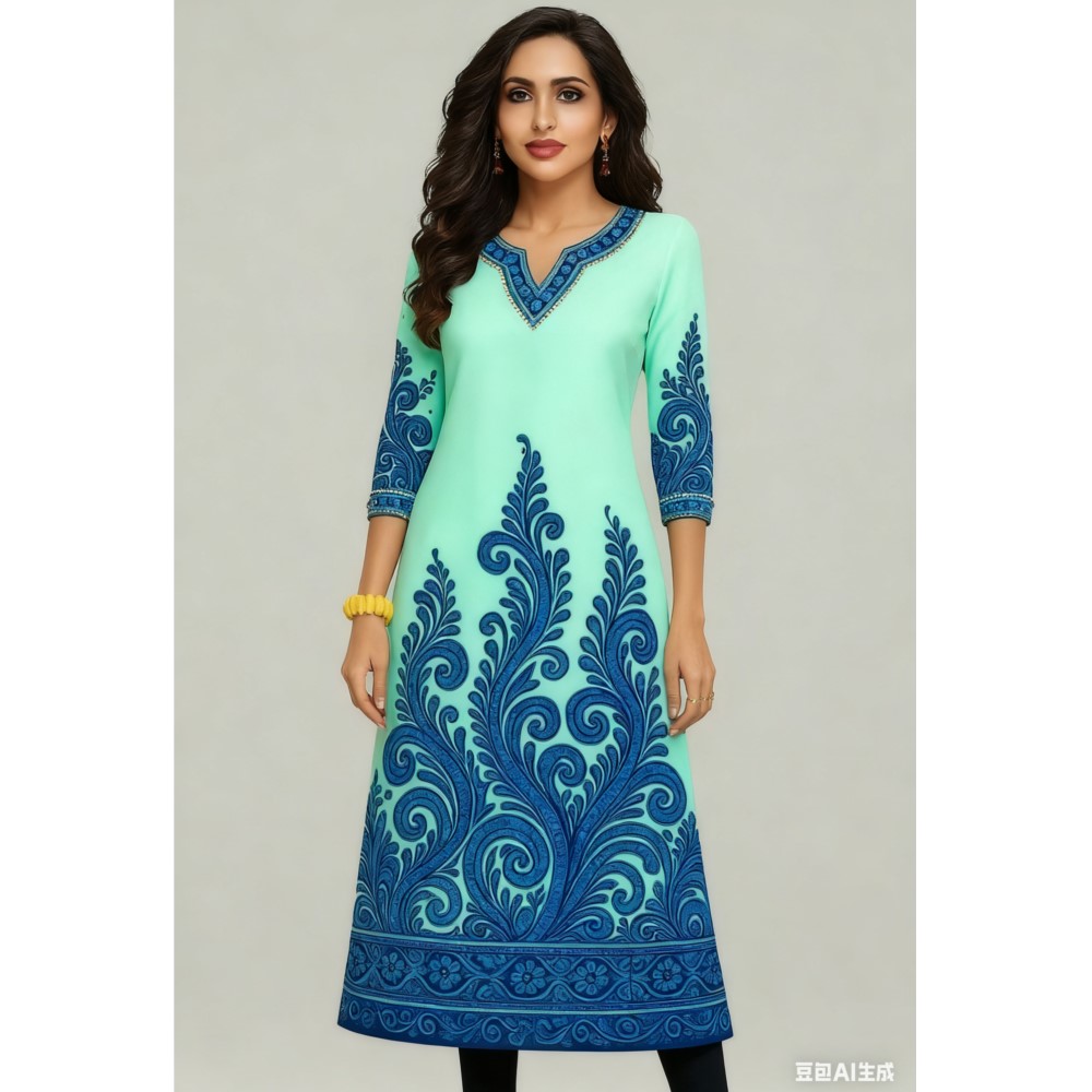 Moslim Kurt Bloemen Damesmode  - Ethnic Fashion Kurtis recensie en prijs